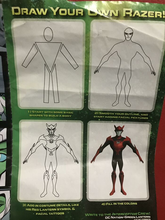 Found My Old Green Lantern Comic Tutorial And Nope