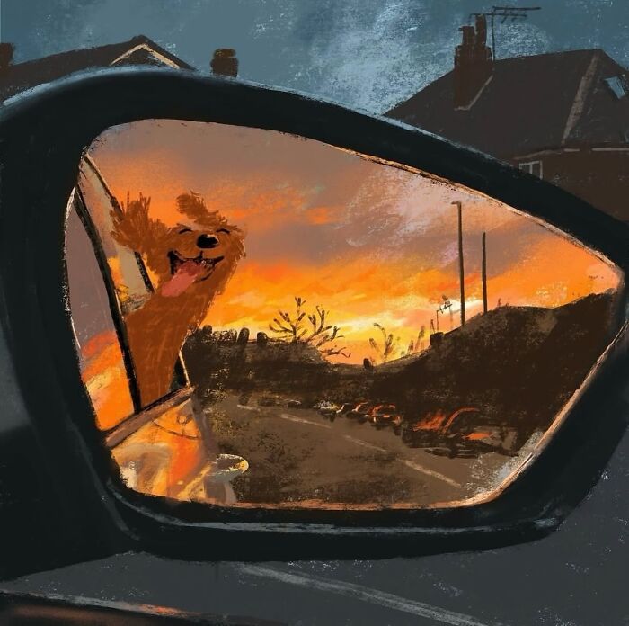 Sunset in the Rearview