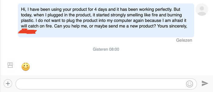 Thanks, Dear Seller! (Sarcasm?)