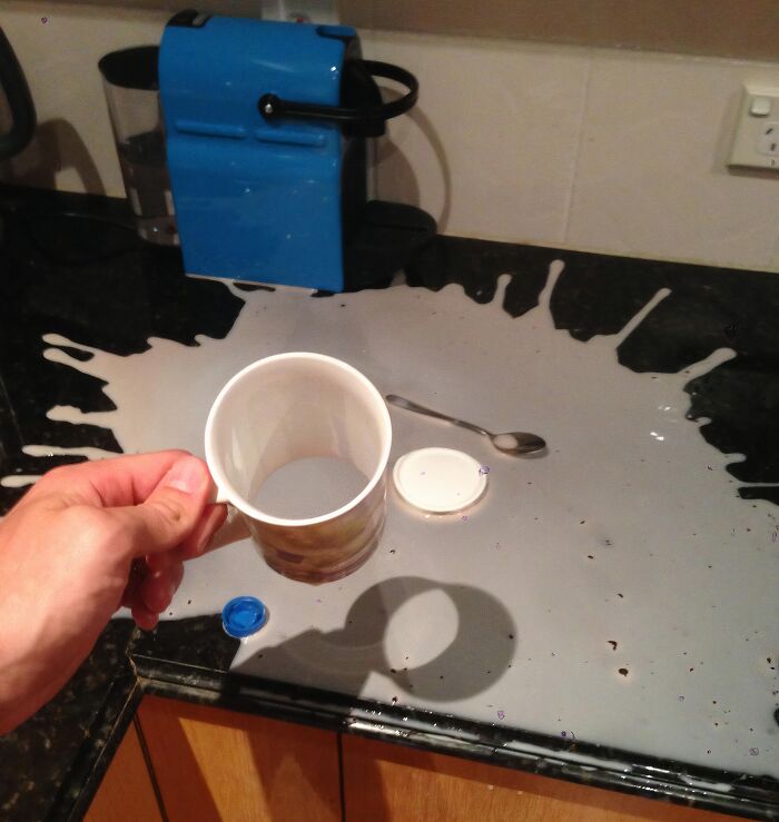 The Bottom of My Cup Said 'See Ya!' While Making Hot Chocolate