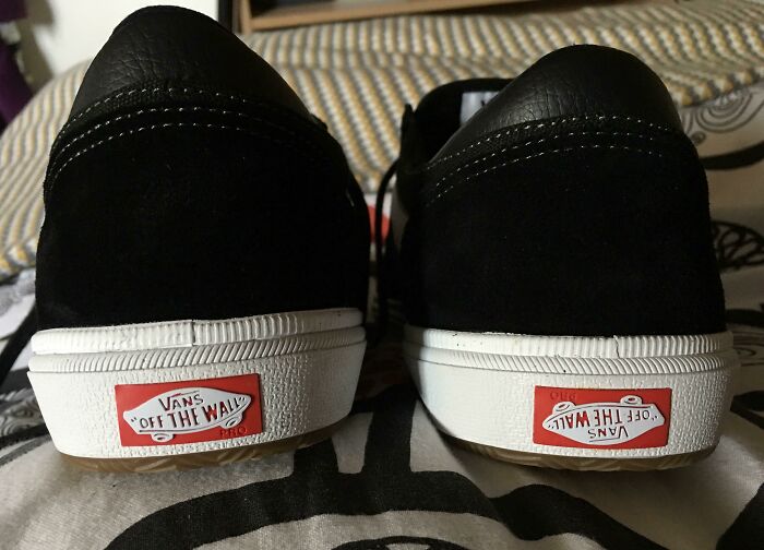 Vans Shoe Rocking The Upside Down Logo Look