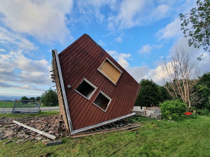 No Storms Needed For This Upside Down House