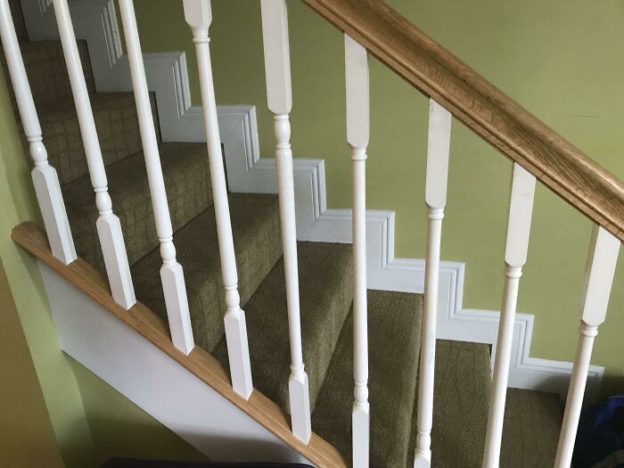 Middle Stair Post Doing Its Own Upside Down Thing