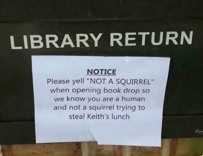 Library Sign That’s Too Real