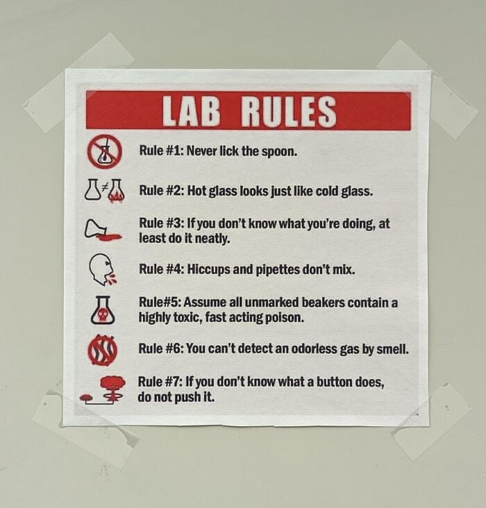 Forensics Lab Rules (They Get Specific)