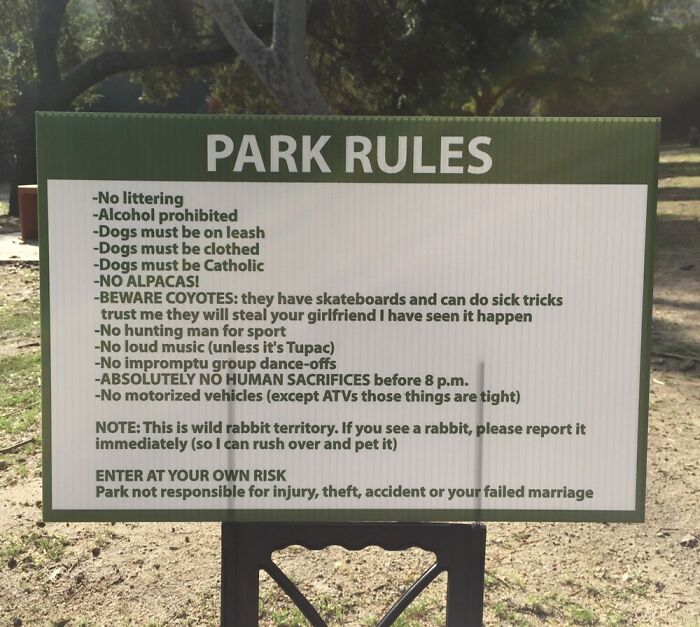 Park Rules You Won’t Believe