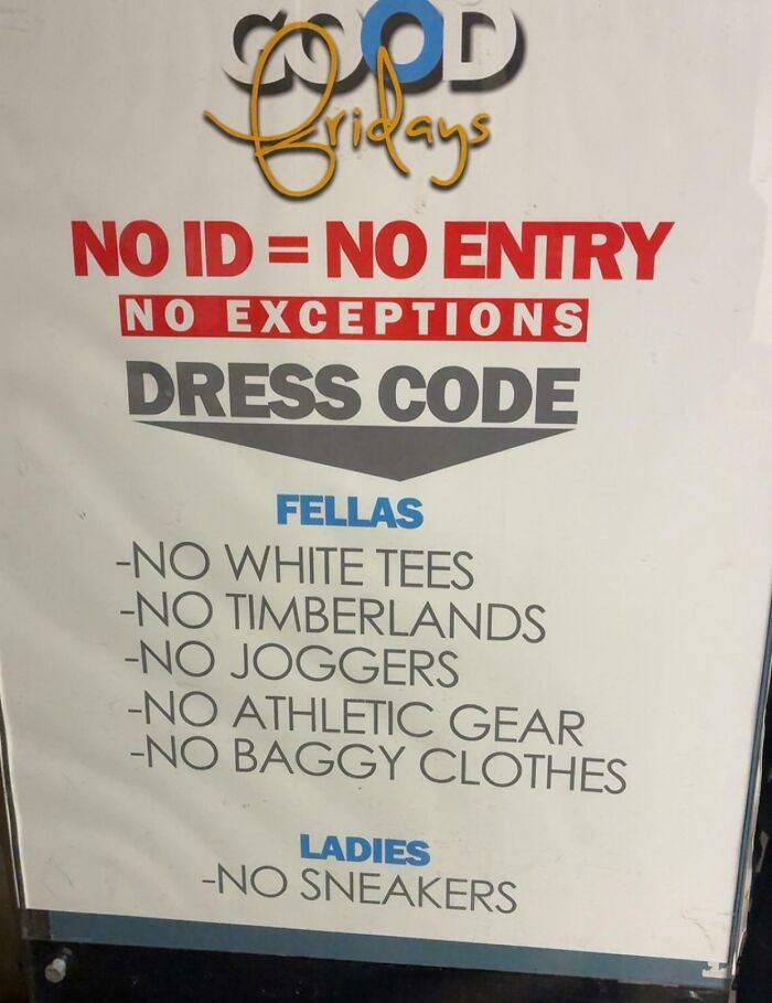 Dress Code Sign That Tells It Like It Is