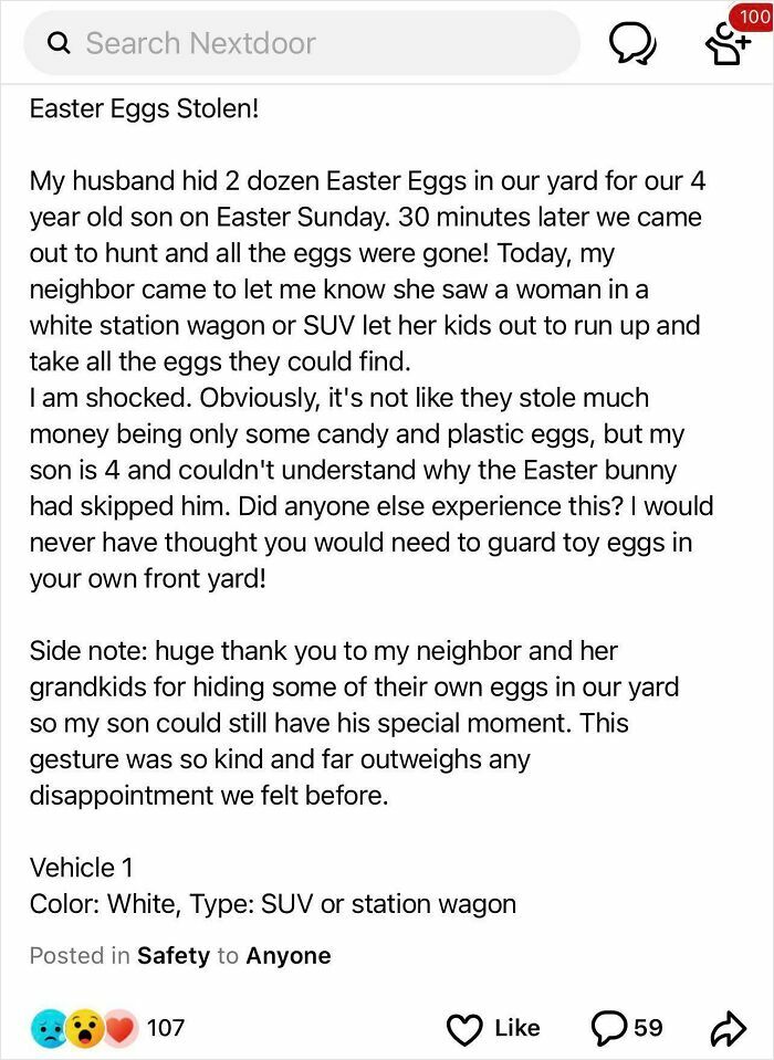 Easter Egg Bandits Strike After 30 Minutes