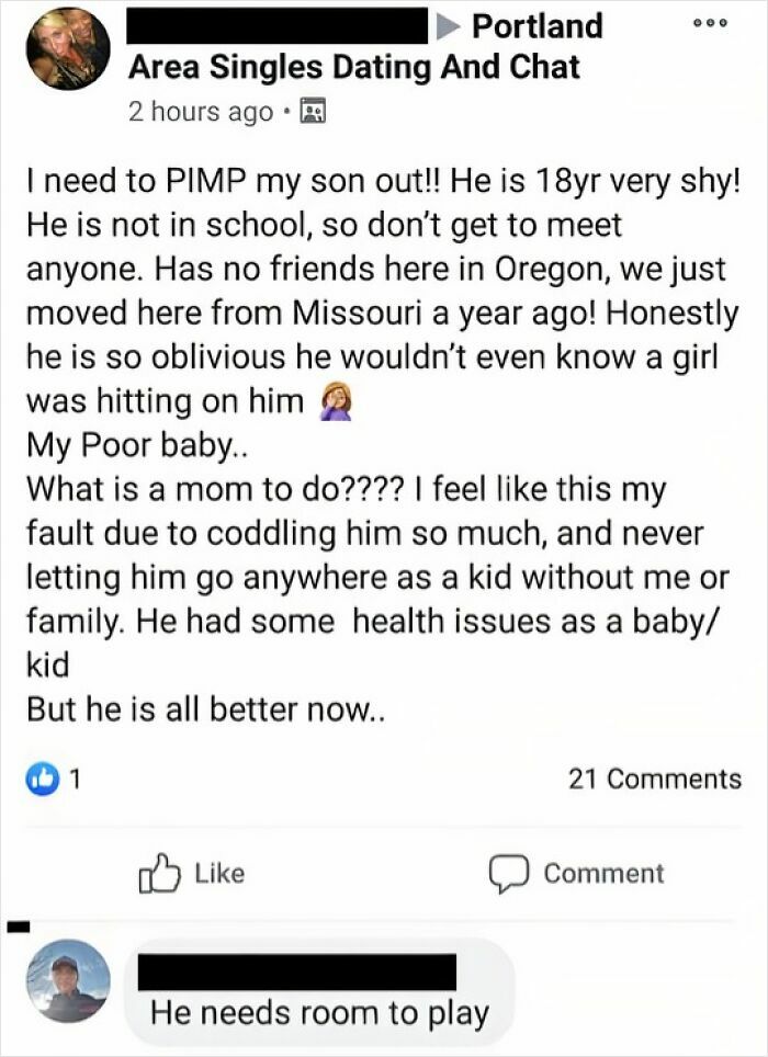 Crazy Mom Posts From The Local Singles Group—Yikes!