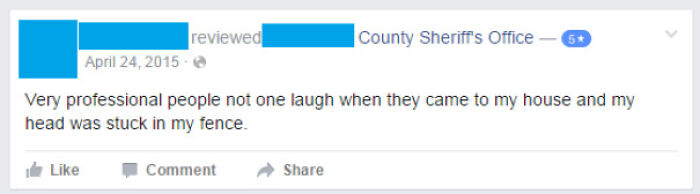 Five Stars for the Sheriff’s Department, Because Why Not?