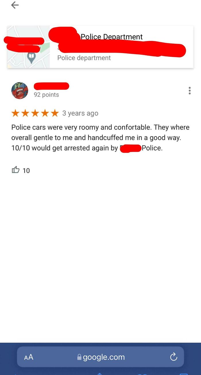 Police Station Gets a Review You Won’t Believe