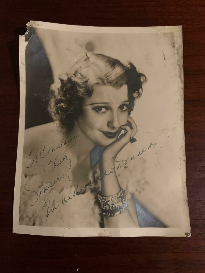 Signed Photo of Jeanette MacDonald? Roughly $450