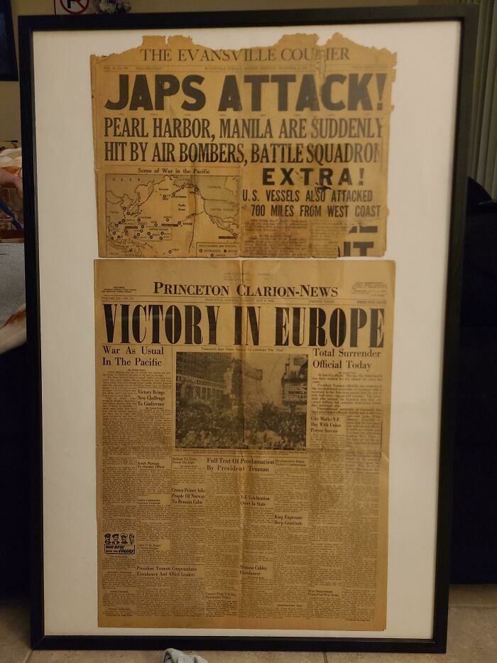 Newspaper Gift. Maybe Worth $20 With Framing Cost