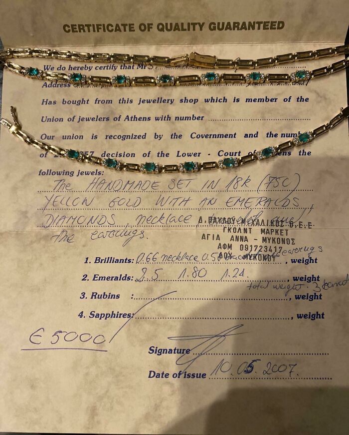 Inherited Necklace Without Earrings? Probably Less Than $5K