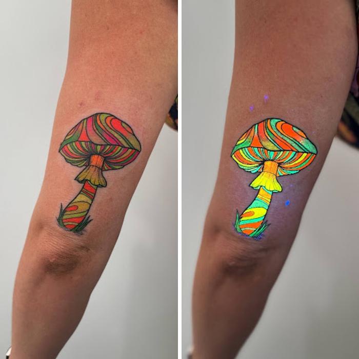 Tattoos That Hide Cool Secrets Until The Lights Go Out