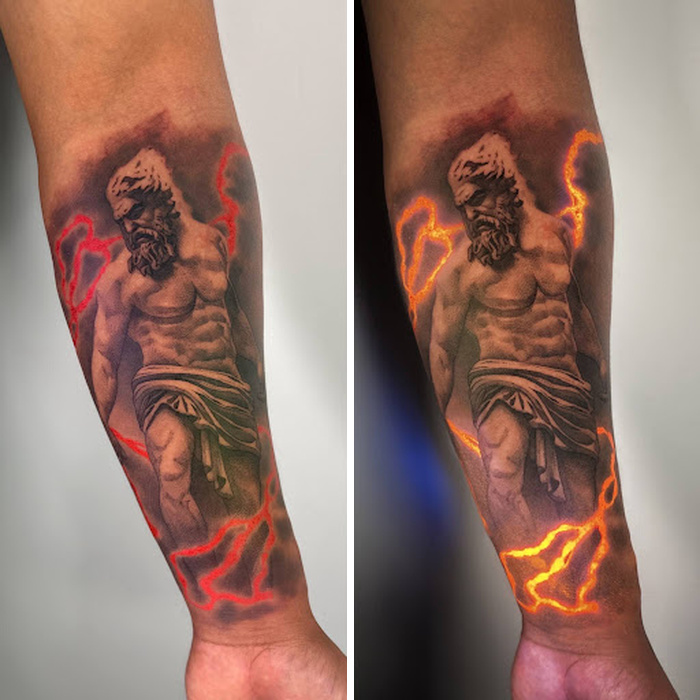 Tattoos That Hide Cool Secrets Until The Lights Go Out