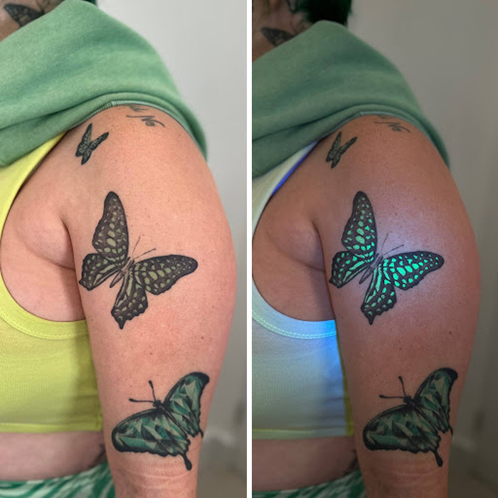 Tattoos That Hide Cool Secrets Until The Lights Go Out