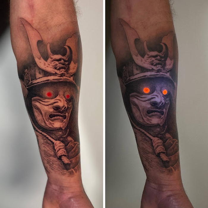 Tattoos That Hide Cool Secrets Until The Lights Go Out