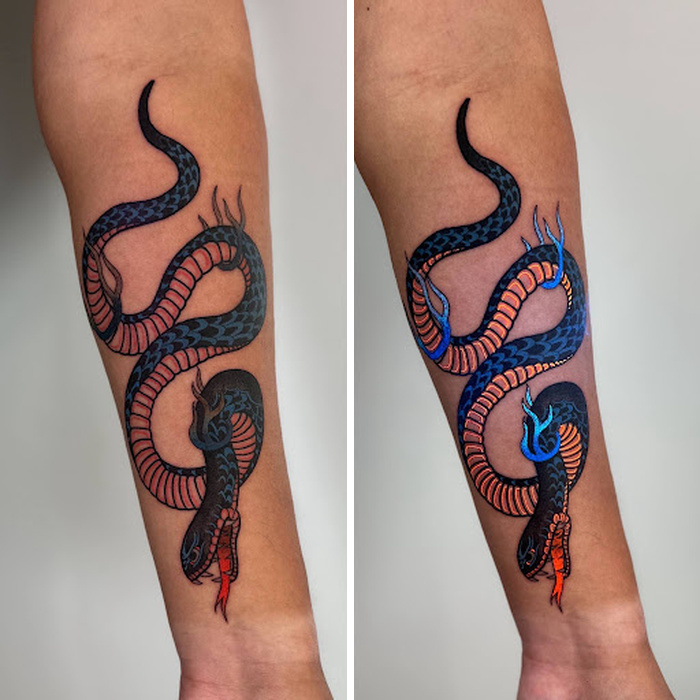Tattoos That Hide Cool Secrets Until The Lights Go Out