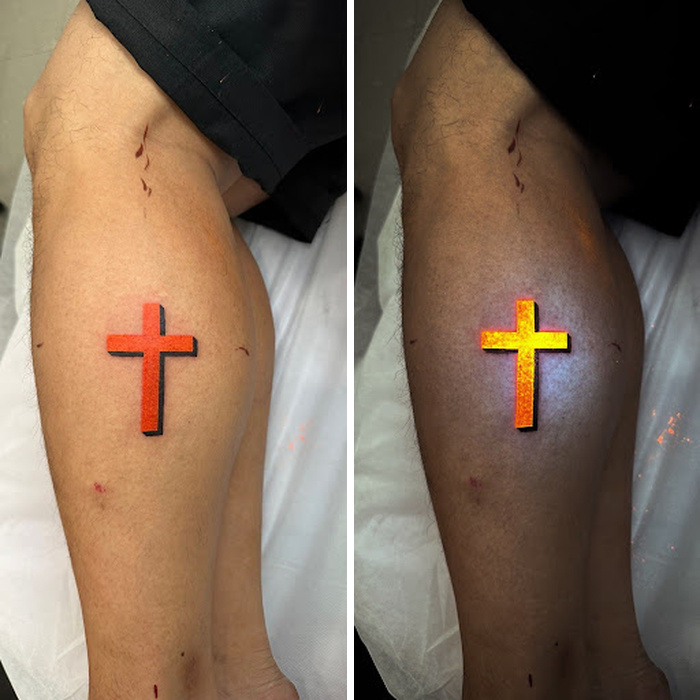 Tattoos That Hide Cool Secrets Until The Lights Go Out