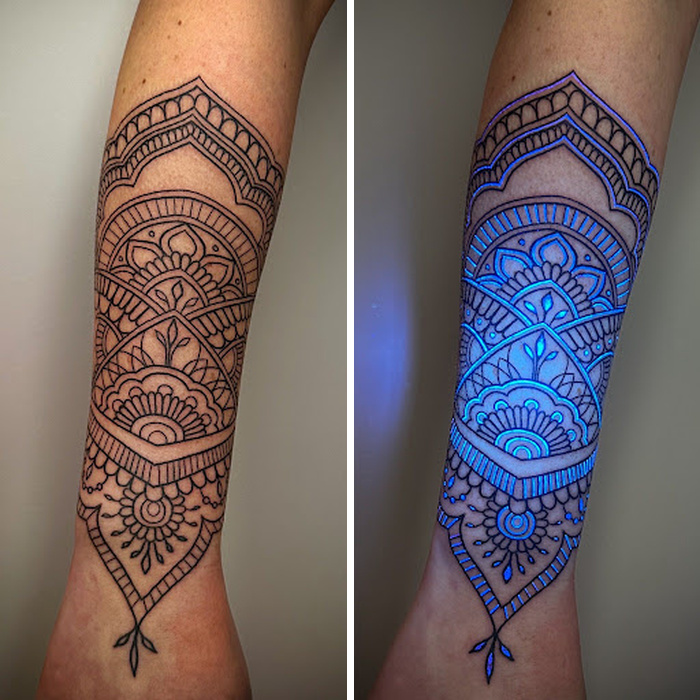 Tattoos That Hide Cool Secrets Until The Lights Go Out