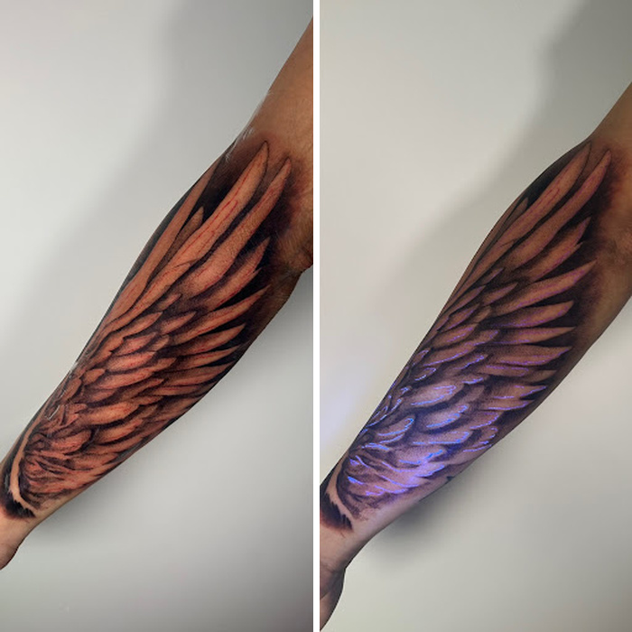 Tattoos That Hide Cool Secrets Until The Lights Go Out