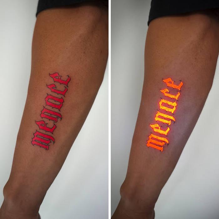 Tattoos That Hide Cool Secrets Until The Lights Go Out