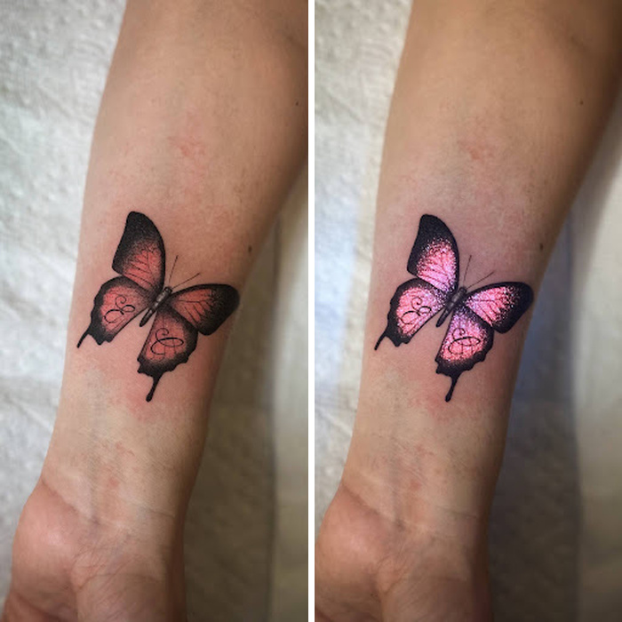 Tattoos That Hide Cool Secrets Until The Lights Go Out