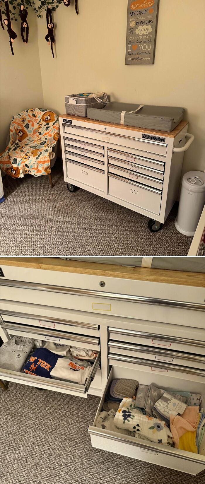 Convincing the Boss (Wife) on a Toolbox Becoming a Changing Table