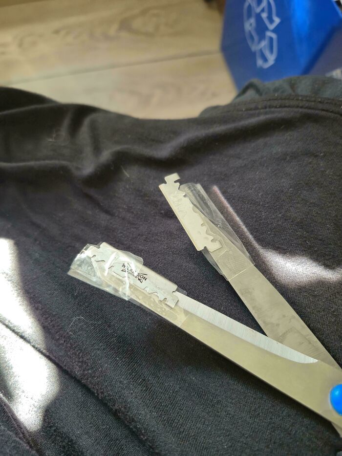 Scissors Sharpened with Razor Blades? Sure!