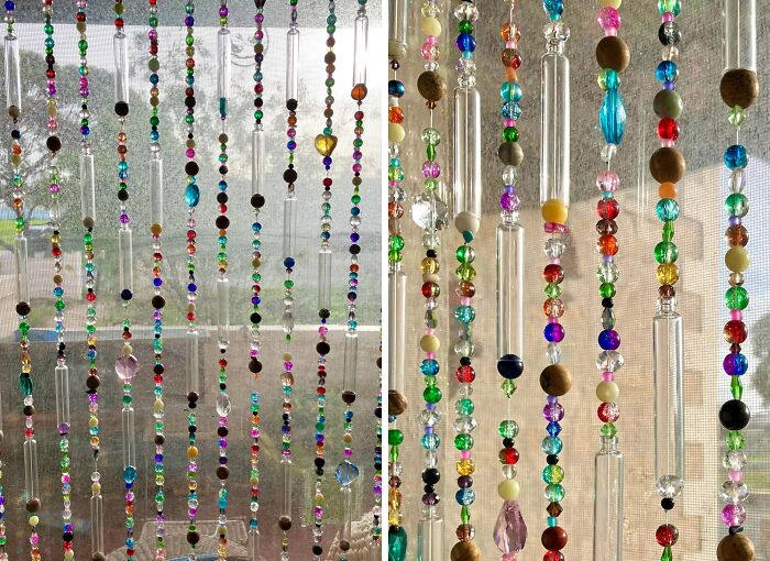 Made A Sun Catcher From My Empty Insulin Vials (Because Why Not?)