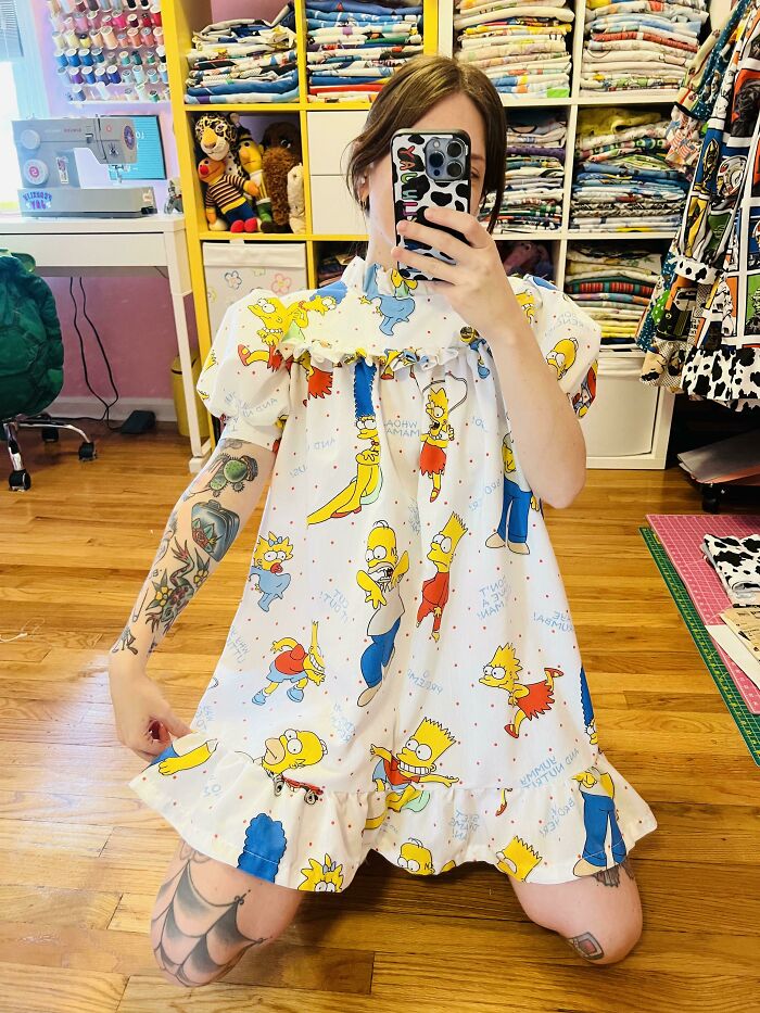 Dress Made From A Vintage 1990s Bedsheet