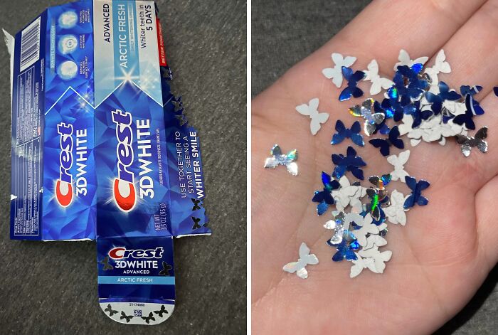 Sparkly Confetti Made From Toothpaste Boxes (Butterflies Rock!)