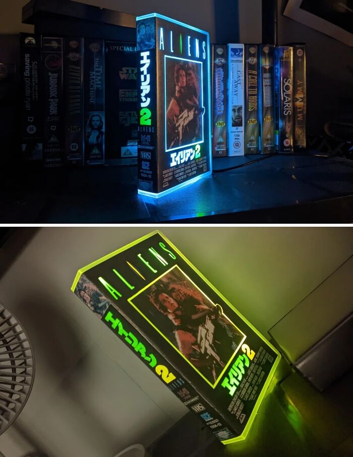 VHS Cases Turned Into Cool Remote-Controlled Lamps