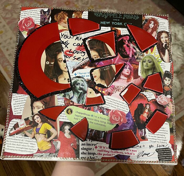 Turned My Ex’s Destroyed Vinyl Into A Cathartic Collage
