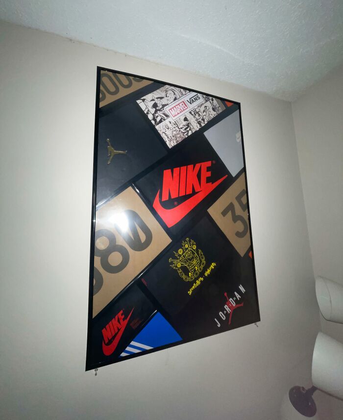 Sneaker Boxes Turned Into A Cool Poster—Recycling Done Right!