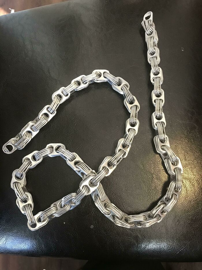 Soda Tab Chain I Made A While Back—Shiny and Unique!