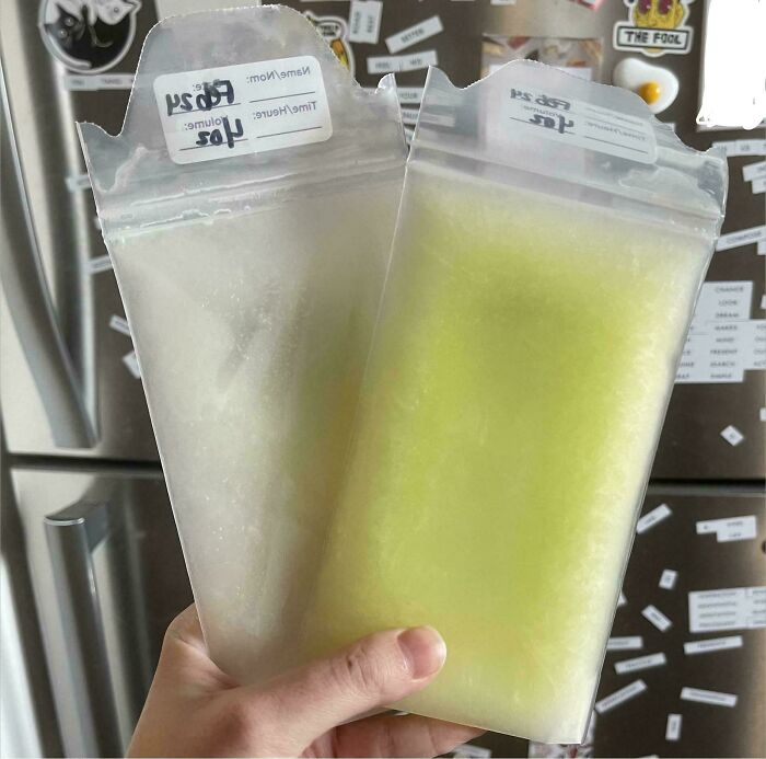 Frozen Breastmilk Before & After Chugging Loads of B12