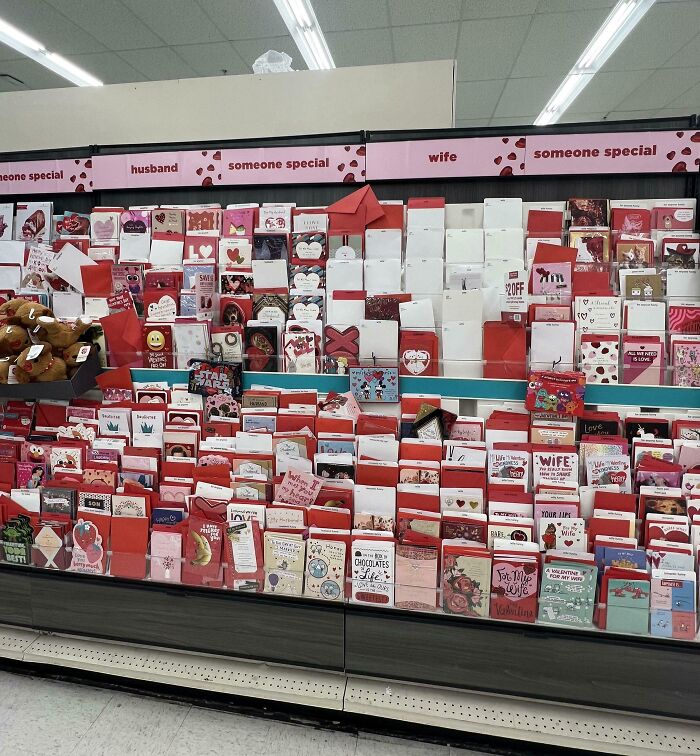 Valentine’s Day Cards: Husband’s Section vs. Wife’s Section (Totally Different Worlds)