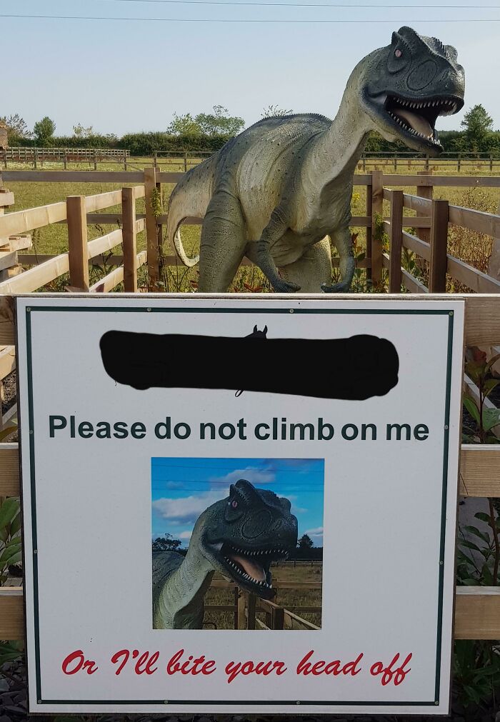 Farm Shop Has a Life-Size Dinosaur Outside. No Clue Why!
