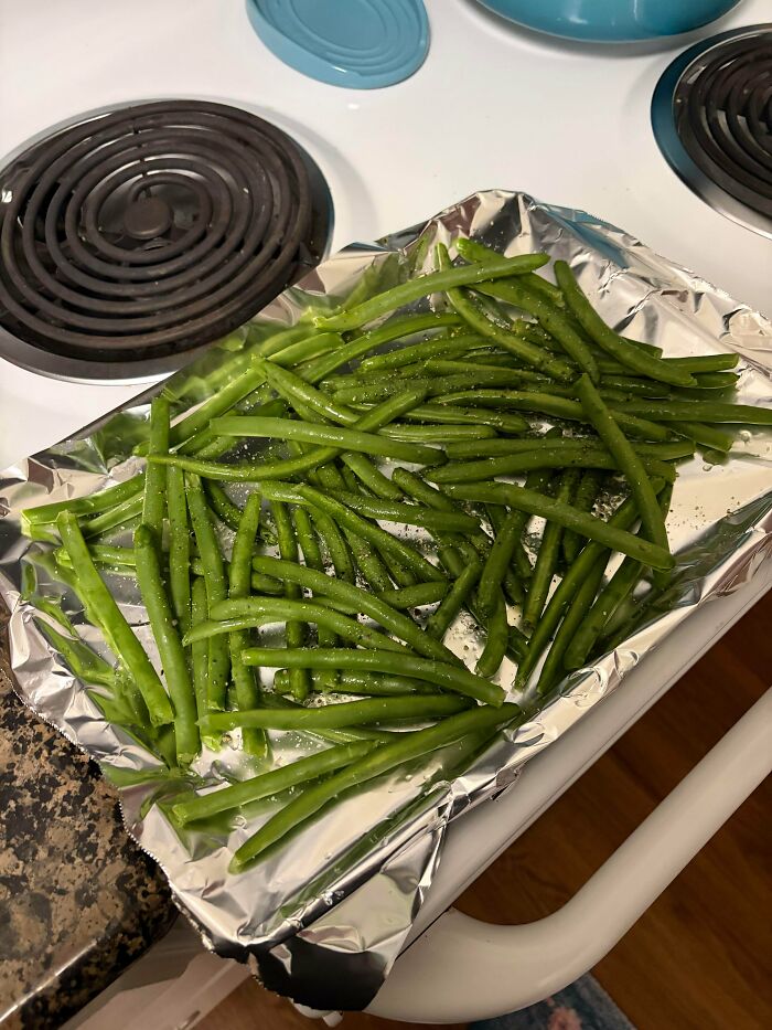 Rough Day At Work? Eat 12 Oz Roasted Green Beans