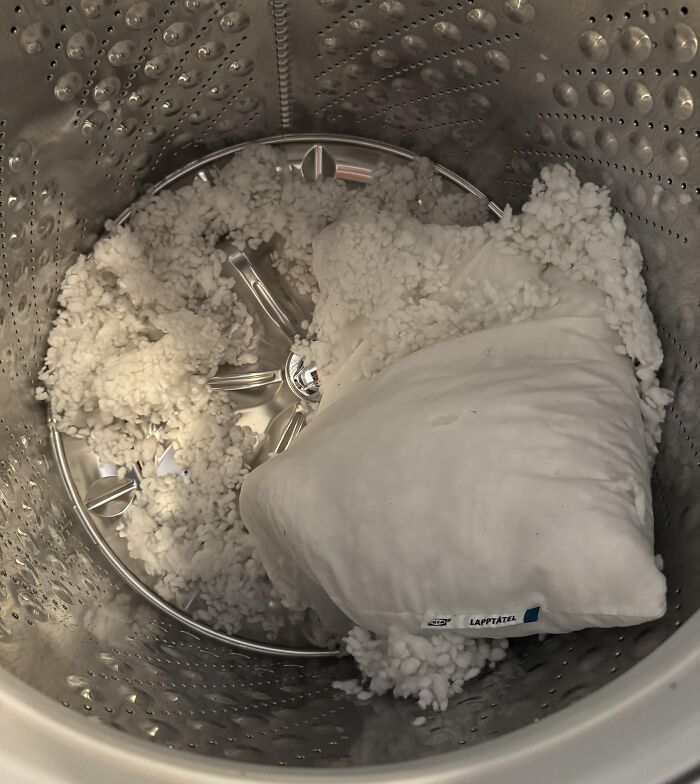Washed My IKEA Pillow and It Went Wild