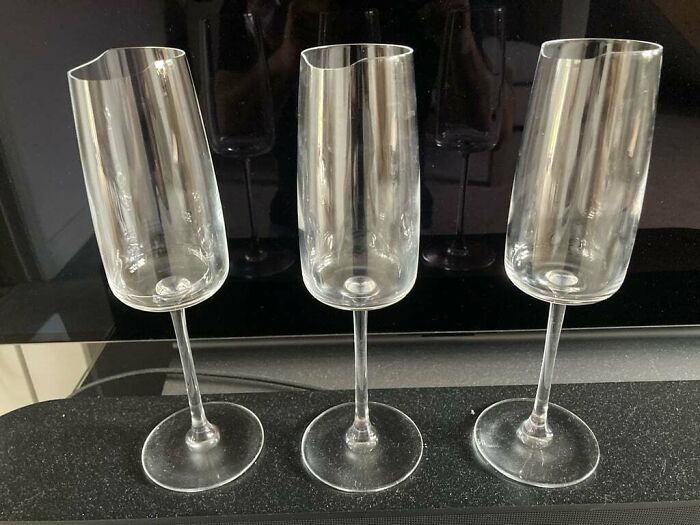 Champagne Flutes Go Chip-Chip-Chip!