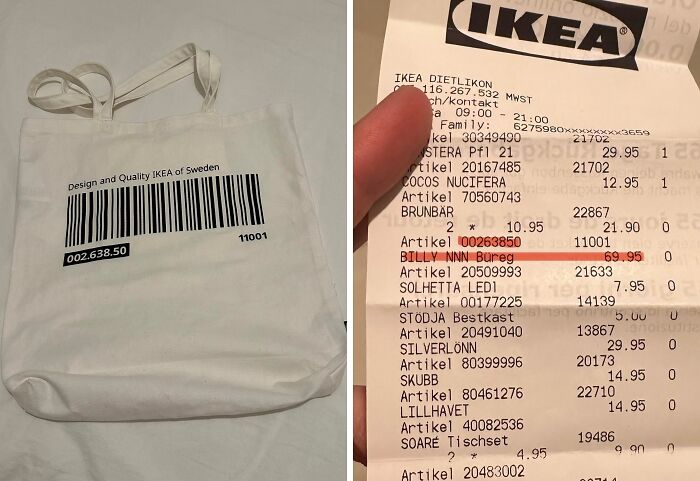 Scanned an IKEA Tote Bag, Paid for a Bookshelf
