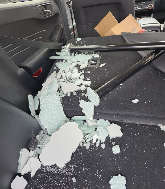 Thrift Store Glass Desk – Surprise Shatter Edition