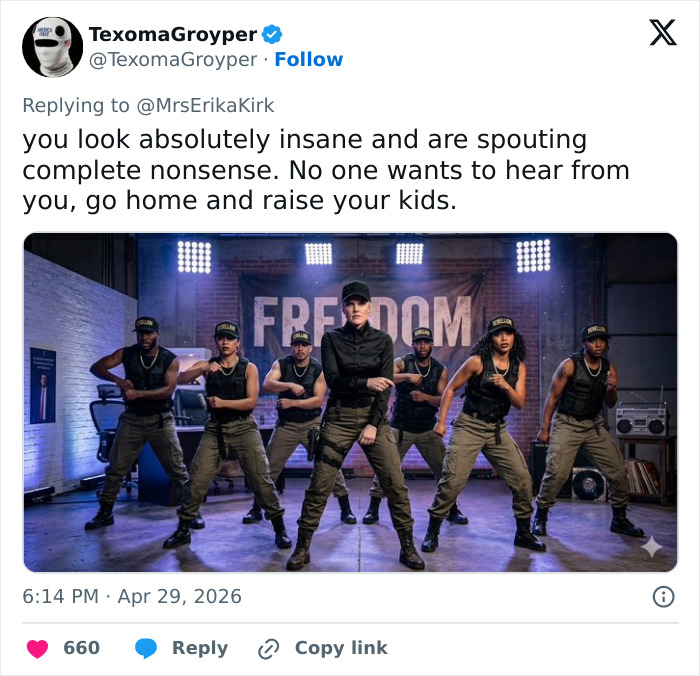 Erika Kirk's Dramatic Video Just Turned Into a Meme Goldmine