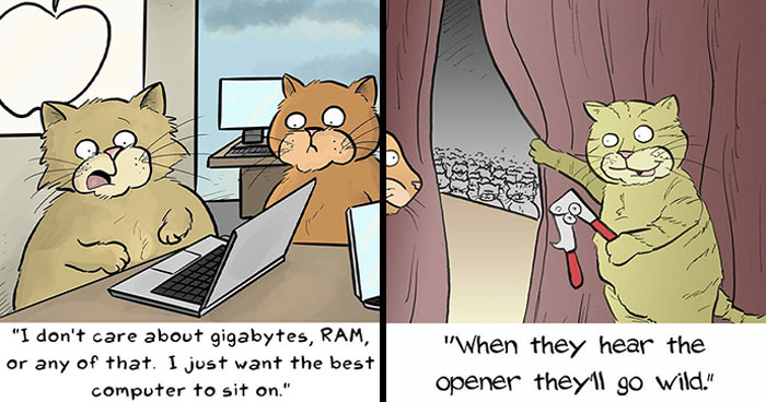31 Hilarious Cat Comics That Show Our Furry Friends Are Total Weirdos