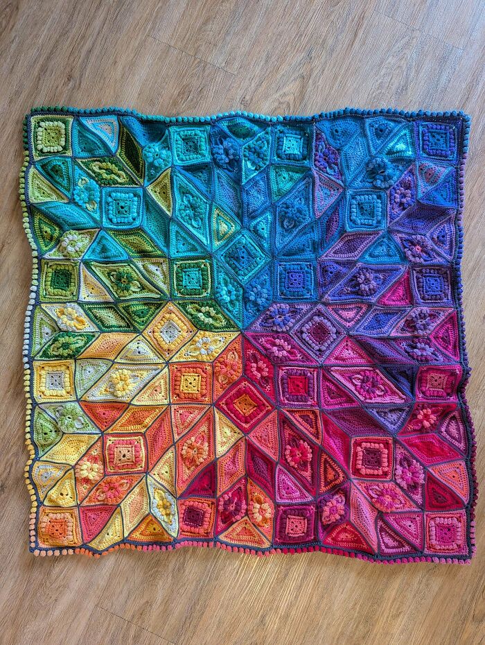 Finished Blanket That’s Basically a Big Hug