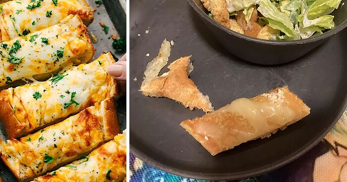 Cheesy Garlic Bread Delivery Fail