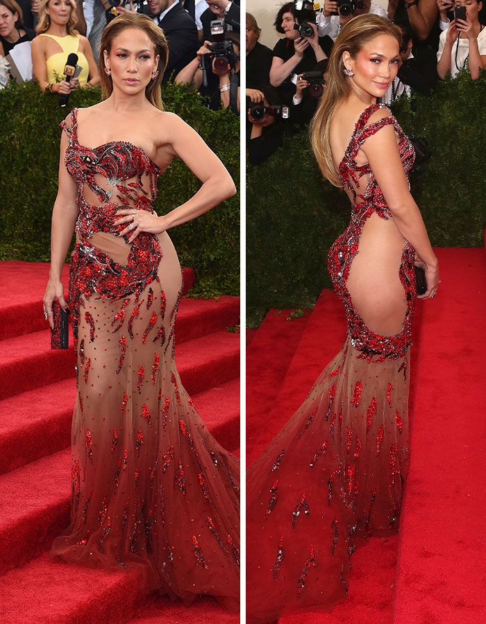 Jennifer Lopez’s Fire-Breathing 2015 Gown